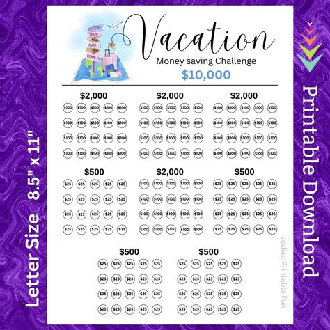 Family Vacation Cash Savings Challenge Printable for Saving Money for Getaway Travel Destination ... socialmediaplannerprintablefree #revisionplanner. Saving For Trip, Summer Saving Challenge, Travel Savings Challenge, Saving For Travel, Save For Vacation, Money Notebook, Travel Savings Plan, Vacation Savings Plan, Barefoot Investor