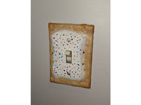 Diy Light Switch Cover, Air Dry Clay Light Switch Cover, Diy Light Switch Cover Ideas, Clay Outlet Covers Diy, Clay Light Switch Cover Diy, Light Switch Cover, Clay Light Switch Cover, Plate Covers Diy, Lightswitch Ideas Painting