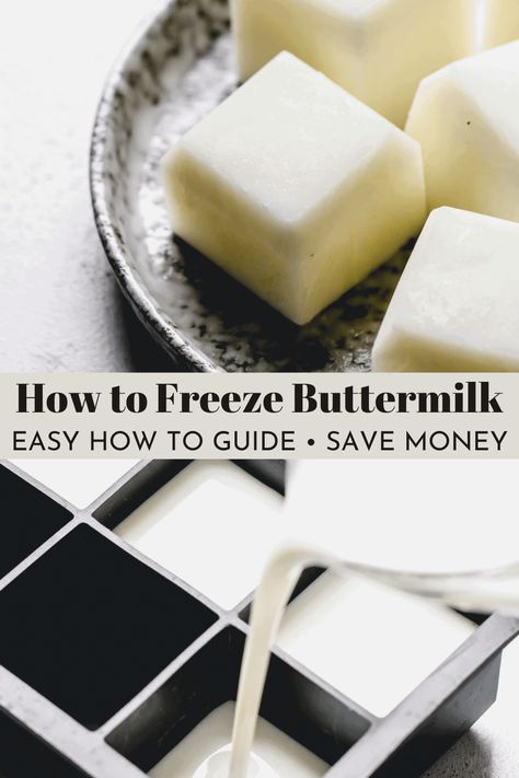 Learn how to freeze buttermilk to extend its shelf-life and avoid wasting food. In this guide, I’ll show you how to freeze buttermilk, how long it lasts, and how to use it after defrosting. How To Freeze Buttermilk, Can You Freeze Buttermilk, Freezing Homemade Bread, Freezing Buttermilk, Freeze Buttermilk, Freeze Milk, Freezer Prep, Dry Buttermilk, Freezer Food