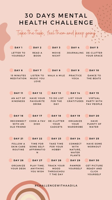 Morning Routine Challenge 30 Day, Daglig Motivation, Mental Health Plan, Mental Health Challenge, Mental Health Activities, 30 Day Challenges, Health Activities, Self Care Bullet Journal, Vie Motivation