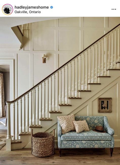 Entry Stairs, Oakville Ontario, Georgian Architecture, English Decor, Stair Case, Traditional Home, California Homes, Decorating Small Spaces, Ranch House