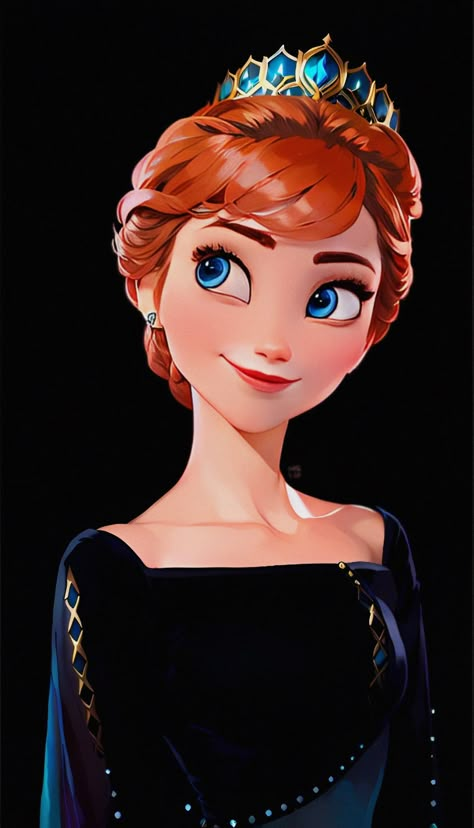 Anna Frozen Anime, Anna Frozen Sketch, Hairstyles For Kids Short Hair, Kids Short Hair, Anna Fanart, Playful Hairstyles, Hairstyles For Kids Easy, Fantasy Filter, Short Hair For Kids