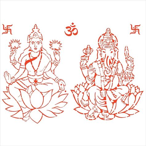 Goddess lakshmi and lord ganesha vector | Premium Vector #Freepik #vector #indian-god #hindu-god #goddess-laxmi #lord Lakshmi Ganesh Diwali Drawing Sketch, Laxmi Ganesh Drawing, Ganesha Vector, Side Face Drawing, Lakshmi Ganesh, Diwali Vector, Laxmi Ganesh, God Hindu, Diwali Drawing