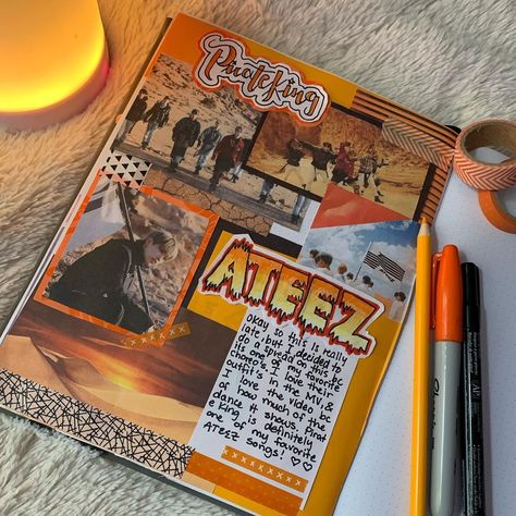 Ateez Crafts, Ateez Journal, Ateez Pirate King, Ateez Pirate, Kpop Journaling, Journal Idea, Kpop Journal, Pirate King, Bullet Journal Ideas