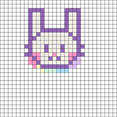 Sanrio Kandi Patterns, My Melody Kandi Pattern, Clown Pixel Art, Cutecore Pixel, Clown Perler Beads, Clown Perler, Clown Grid Pattern, Gloomy Bear Kandi Pattern, Clown Kandi Pattern