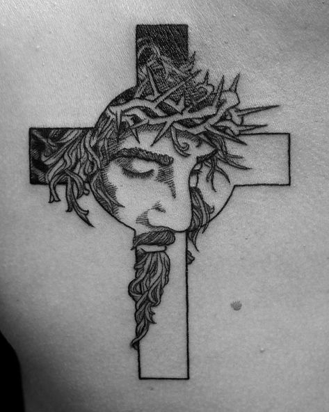 Jesus Tattoo Design, 42 Tattoo, Biblical Tattoos, Bible Tattoos, Christian Drawings, Christ Tattoo, Tattoos Infinity, Cross Tattoo For Men, Jesus Drawings