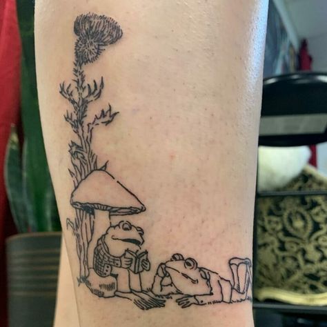 101 Best Frog And Toad Tattoo Ideas That Will Blow Your Mind! 11 Outsons Toad Tattoos, Frog And Toad Tattoo, Toad Tattoo, Scene Tattoo, Matching Friend Tattoos, Bicycle Tattoo, Frog Tattoo, Matching Friend, Frog Tattoos