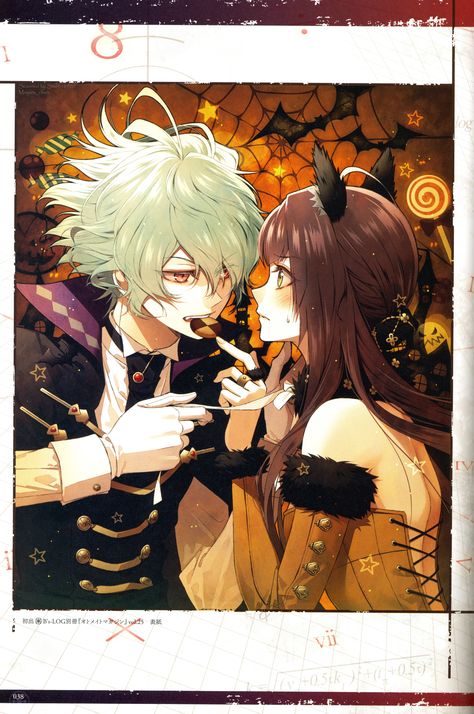 Takeru Sasazuka, Collar X Malice, Ichika Hoshino, Chibi Couple, Anime Halloween, Game Illustration, Mystic Messenger, Profile Pic, Visual Novel