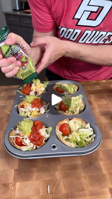 19K views · 1K likes | Food Dudes on Instagram: "Mini taco salad cups 🌮 #easyrecipes #tacotuesday #mexicanfood #foodhacks @johnboosco" Mini Taco Salad Cups, Taco Salad Cups, Mini Taco Cups, Food Dudes, Taco Cups Recipe, Fructose Intolerance, Salad Cups, Rotisserie Chicken Tacos, Tortilla Cups