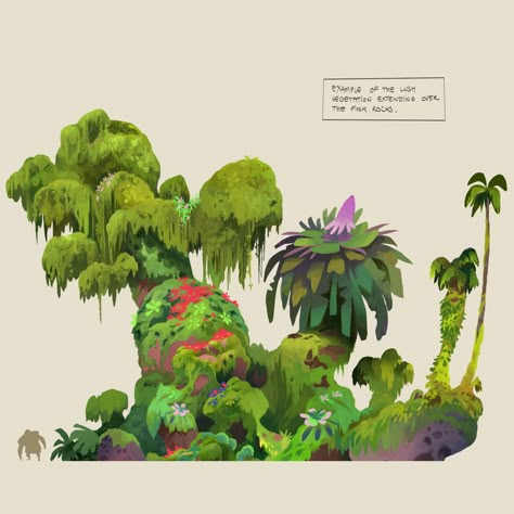 Plant Fantasy Art, Plants Concept Art, Stylized Environment Concept Art, Plant Concept Art, Tree Stylized, Forest Concept Art, Garden Concept, Vis Dev, Props Concept