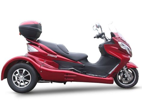 300cc, EFI, Water Cooled, Automatic with Reverse, Front/Rear Dual Disc Brake.www.icebearatv.com Mobility Walkers, Trike Scooter, Honda Scooters, Moped Scooter, Motorcycles And Scooter, Cb 750, Trike Motorcycle, Scooters For Sale, Boy Toys