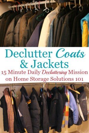 Declutter 365, Jacket Storage, Closet Storage Organization, Declutter Organization, Declutter Closet, Decluttering Inspiration, Mudroom Organization, Clutter Control, Organizing Products