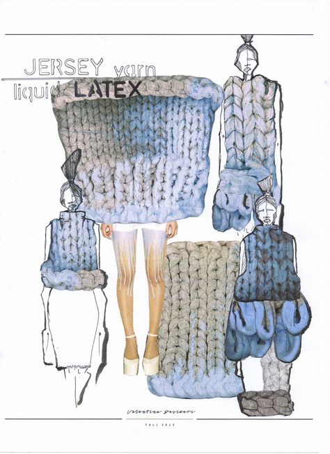 Development Boards Art, Fashion Designing Project Ideas, Fashion Sketches Knitwear, Knitwear Illustration Fashion Sketches, Knitwear Design Sketchbook, Fashion Illustration Knitwear, Knitwear Fashion Illustration, Knitwear Sketchbook, Fashion Research Board