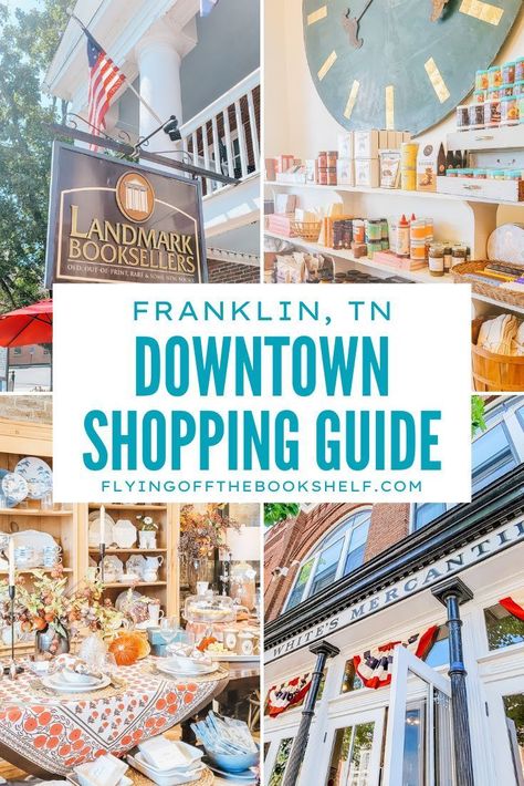 Love to shop on a trip? Then you'll love all the boutique shops in downtown Franklin, Tennessee! Here's a full guide to gift shops, clothing boutiques, and more! Franklin Tennessee Christmas, Downtown Franklin Tn, Nashville Attractions, Nashville Travel Guide, Nashville Travel, Planning Trips, Tennessee Nashville, Clarksville Tennessee, Vacation 2023