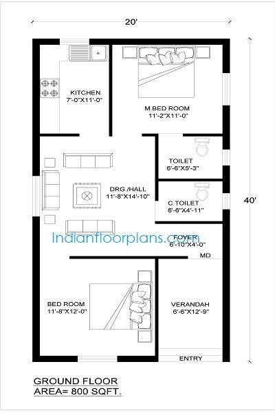 20 X 40 House Plan with two bedrooms 15×50 House Plan 2bhk, 30×35 House Plan East Facing, 3bhk House Plan 30*40, 10 Marla House Plan 35*65, 30x60 House Plans India East Facing, 20x40 House Plans, Free Floor Plans, Small Apartment Building, Unique Floor Plans