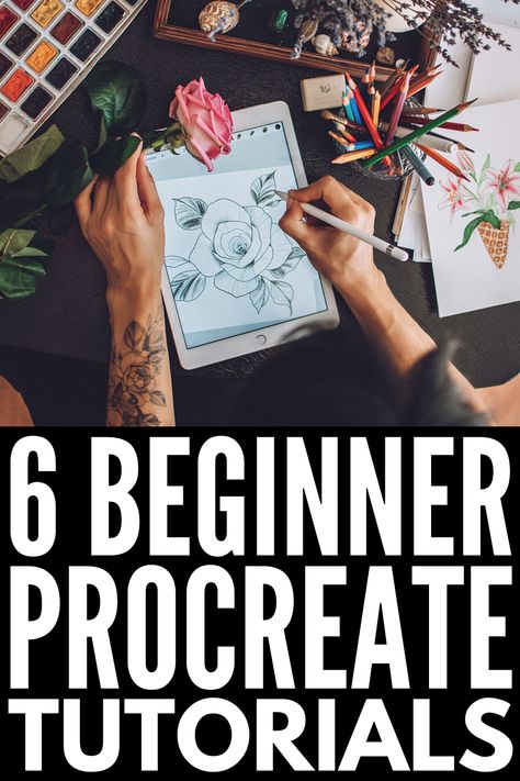 Digital Drawing: 6 Step-By-Step Procreate Tutorials for Beginners Beginner Illustrator Projects, Procreate Tips For Beginners, Procreate Ideas Easy, Procreate 101, Procreate Drawing Tutorials, Procreate Lessons, Easy Procreate Art, Procreate Classes, Procreate Resources