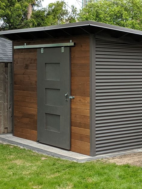 Shed Galleries Shed Backyard, Sheds Ideas Backyard, Small Shed, Backyard Escape, Wooden Shed, Pool Shed, Backyard Storage Sheds, Modern Shed, Studio Shed