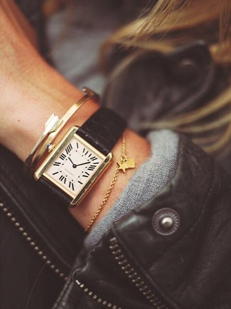 INSIDE MY HEAD | StyleScrapbook Cartier Watches Women, Cartier Tank Solo, Tank Watch, Army Watches, Cartier Tank, Jewelry Bracelets Gold, Cartier Watch, Arm Candy, Watches Jewelry