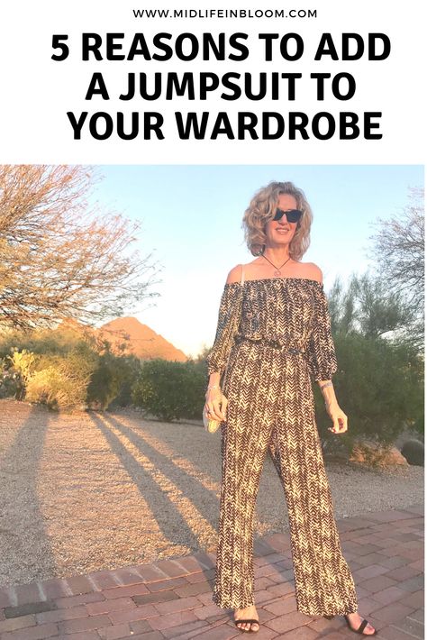 Jumpsuit For Women Over 50, What To Wear To 50th Class Reunion, Travel Jumpsuit, 50th Class Reunion, Night Out Summer, Chic Clothing Style, Clothing Tips, Petite Jumpsuit, Fashion For Women Over 40