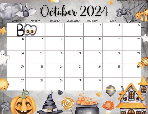 October Calander Ideas, October Calander Printable 2024, October Calender 2024, October 2024 Calendar Printable, October 2024 Calendar, October Calendar 2024, Free Calendar Template, September Calendar, October Calendar