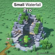 Minecraft Waterfall, Minecraft Kale, Construction Minecraft, Minecraft Garden, Cottagecore Minecraft, Minecraft Decoration, Houses Black, Minecraft Structures, Minecraft House Plans