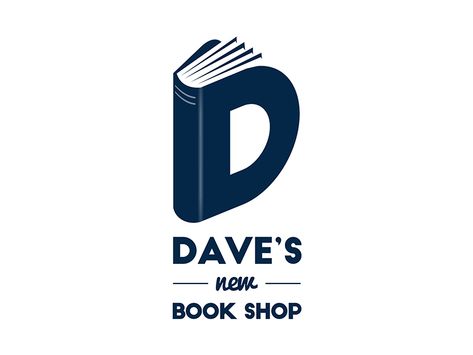 Dave's new book shop Logo illustration typography design artdirection book logo logodesign Publishing Logo Design, Book Logo Design Icons, Book Store Logo Design Ideas, Reading Logo Design, Sketchbook Logo, Book Logo Design Ideas Graphics, Book Shop Logo Design, Logo Book Design, Book Logo Ideas