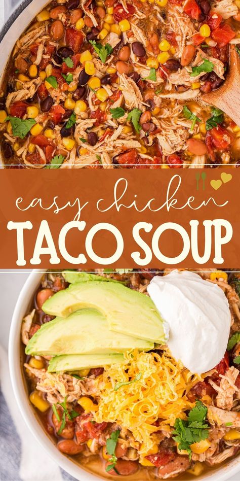 Easy Chicken Taco Soup, Soup Benefits, Healthy Taco Soup, Tacos Crockpot, Taco Soup Recipe Crockpot, Crockpot Chicken Taco Soup, Easy Chicken Taco, Chicken Taco Soup Recipe, Taco Soup Recipe Easy