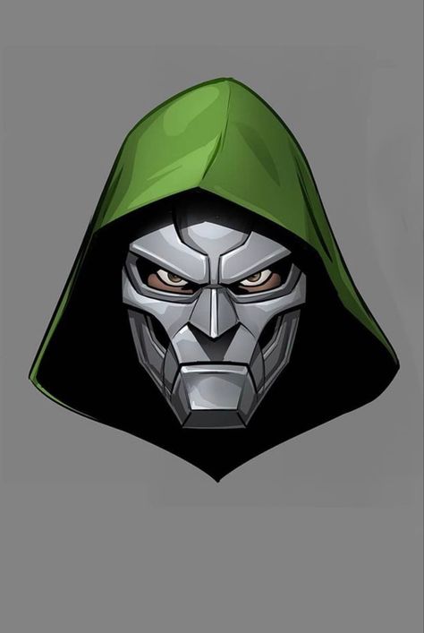 @patrickbrownart Marvel Characters Sketch, Doctor Doom Drawing, Superhero Mask Drawing, Dr Doom Drawing, Dr Doom Art, Dr Doom Mask, Marvel Characters Drawings, Doctor Doom Art, Hero Mask