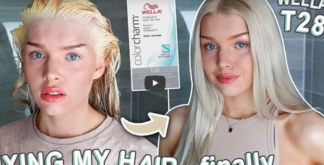 #colourwarehouse #beautymarketplace #hairtoner #haircolour #wella #wellat28 #naturalblonde #natural #blonde #haircare #somethingnew #dye #diy #hair #products #hairproducts #toner Must Watch Now On: Before And After Toner Blonde, Wella T28 Before And After, T28 Wella Toner Before And After, T28 Wella Toner, Wella T28, Diy Hair Products, Wella Hair Toner, Toning Blonde Hair, Wella Color Charm Toner