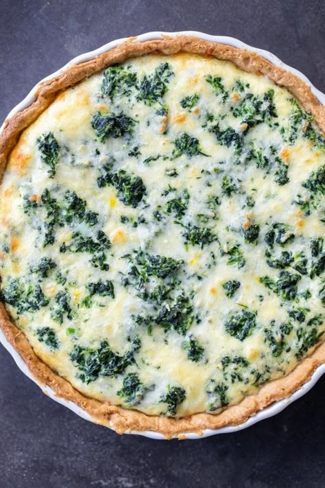 Quiche Recipes With Cottage Cheese, Recipe For Quiche, Spinach And Cheese Quiche, Spinach And Feta Quiche, Quick Egg Recipes, Quiche With Spinach, Asparagus Quiche Recipes, Vegetable Quiche Recipes, Turkey Spinach