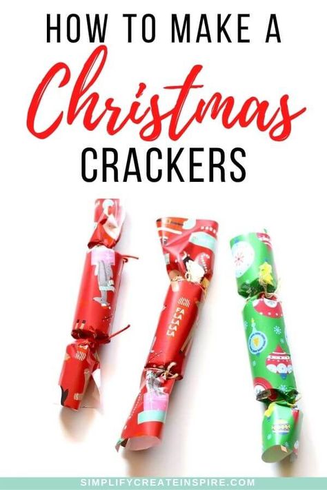 Tutorial - how to make Christmas crackers at home so you can add a little extra DIY to your festive celebrations this year! Homemade Christmas crackers give a personal touch to any festive table. Plus the prizes inside can be so much better than store-bought Christmas bon bons too! Ideas for Christmas cracker fillers, Christmas cracker jokes plus a video tutorial on how to make Christmas crackers easily! #christmasdiy #christmas Christmas Crackers Fillers Ideas Gifts, How To Make Christmas Crackers Diy, Cracker Filler Ideas, Diy Christmas Crackers Fillers Ideas, Christmas Crackers Diy How To Make, Christmas Crackers Fillers Ideas, Christmas Cracker Fillers Ideas, Kids Christmas Crackers, Christmas Poppers