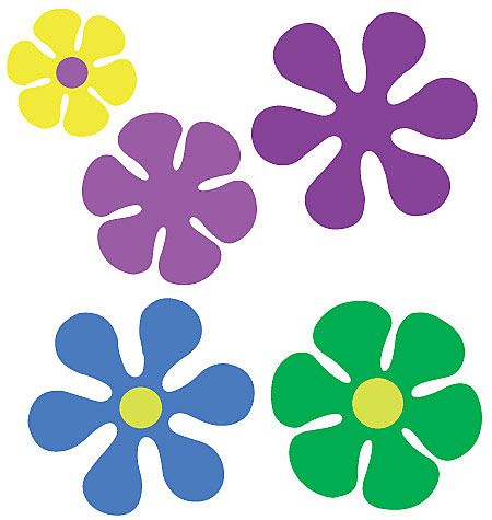 Hippie Flower Power Clip Art Flower Stencil Patterns, Hippie Party, Hippie Room Decor, Hippy Room, Flower Magnets, Craft Home, Estilo Hippie, Hippie Flowers, Flower Stencil