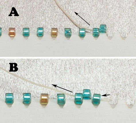 Beading Instructions, Seed Bead Bracelet Patterns, Earrings Bead, Bead Tutorials, Beaded Earrings Tutorials, Stitch Tutorial, Crochet Rope, Beading Techniques, Seed Bead Tutorial