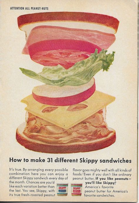 Skippy Peanut Butter, Peanut Butter And Banana, Food Fails, Peanut Butter And Jelly, Retro Ads, Retro Recipes, Do Not Eat, Classic Food, Recipe Box