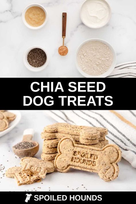 Homemade Chia Seed Dog Treats Diy Dog Treats Healthy, Best Dog Treats, Animal Treats, Dog Treats Homemade Easy, Organic Dog Treats, Dog Biscuit Recipes, Healthy Dog Treats Homemade, Dog Treats Homemade Recipes, Diy Dog Treats