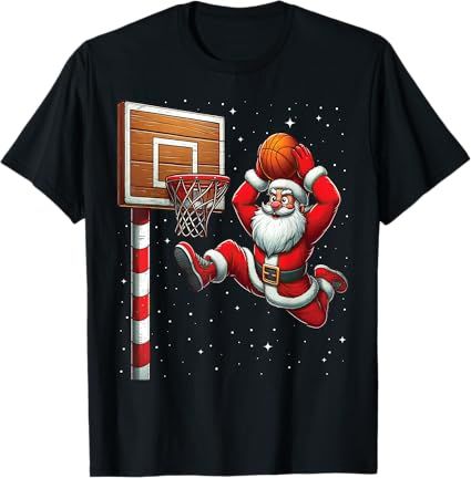 Bring a festive twist to your Christmas Party with this unique and playful design featuring Santa Claus playing Basketball! Santa Basketball for athletes, sports lovers, or anyone who enjoys holiday. Celebrate the season with a sporty Santa!
Santa playing Basketball, Basketball Christmas shirt, Christmas Basketball, Santa Claus Basketball player, Funny Christmas Basketball design, Santa sports fan, Santa Basketball player design for boys, girls, kids. Basketball Christmas, Basketball Tees, Design For Christmas, Basketball Design, Playing Basketball, Sports Lover, Christmas Snow, Christmas Parties, Basketball Player