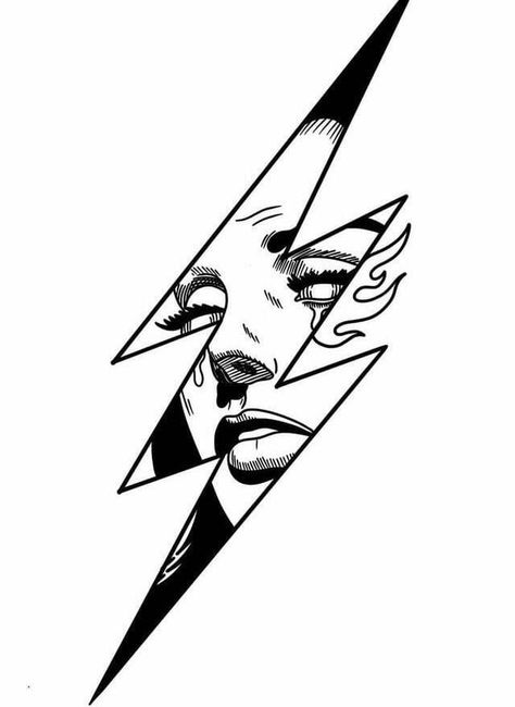 Lightning Bolt Tattoo, Lightning Tattoo, Bolt Tattoo, Surreal Tattoo, Original Tattoos, Drawings Ideas, Cool Small Tattoos, Tattoo Design Book, Heart Drawing