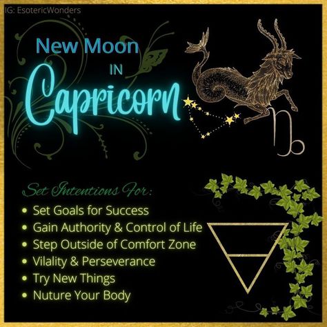 New Moon In Capricorn, Witch Astrology, Moon In Capricorn, Moon Madness, Cold Moon, Lunar Magic, Moon Astrology, New Moon Rituals, Capricorn Moon