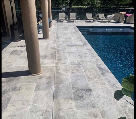 Marble Pool, Pool Pavers, Sitting Bench, Travertine Marble, Coping Stone, Pool Coping, Fireplace Hearth, Pool Spa, Grey Marble