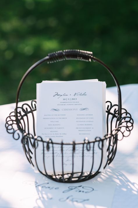 wedding program basket Dairy Farm Wedding, Blush Wedding Inspiration, Dairy Farm, Dairy Farms, Wedding Program, Wedding Wishes, Green Tones, Blush Wedding, Wedding Programs