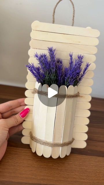 Crative Hands | “Amazing Recycling: DIY Projects with Plastic Milk Bottles and Popsicle Sticks!” 🥰. It was so beautiful! If you would like to watch the... | Instagram Easy Craft With Popsicle Sticks, Crafts To Make Out Of Popsicle Sticks, Recycling Milk Bottles, Diy Using Popsicle Sticks, Diy Crafts With Plastic Bottles, Arts And Crafts With Popsicle Sticks, Plastic Bottle Art Projects, Recycle Projects For School, Recycling Diy Projects