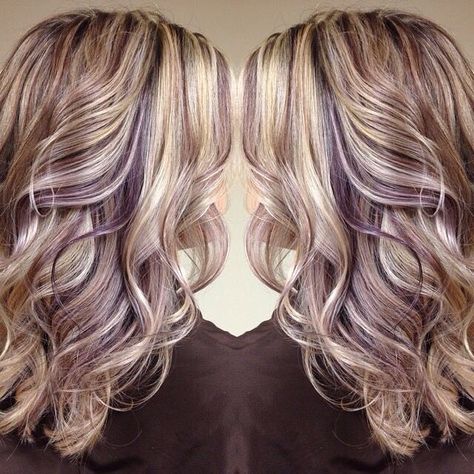 Today's hair inspiration! Blonde with eggplant infusion. I love this!! I think this is going to be my next color with Holly.  @atouchofcolormakeup.com #sheltonctsalon #fairfieldcountyhair  #shelton #sheltonhairstylist #hairmagic #hairwishes #cthair #loveyourhair http://ift.tt/1qkpLf1 Purple Highlights Blonde Hair, Violet Hair Colors, Purple Hair Highlights, Blonde Lowlights, Violet Hair, Cool Blonde Hair, Purple Highlights, Highlights And Lowlights, Red Highlights