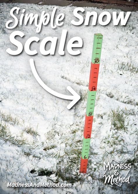 Do you live in an area that gets a lot of snow? This year I decided to make a simple snow scale to show how much snow has accumulated throughout the winter; and I'm sharing the easy (and fun) DIY so that you can make your own! Snow Depth Gauge Diy, Measuring Stick, Themed Crafts, Fun Diy, Diy Blog, Outdoor Projects, Winter Holidays, Diy For Kids, I Decided