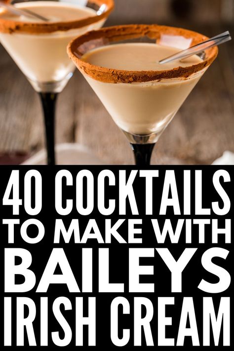 Bailies Irish Cream Drinks, Recipes Using Irish Cream Liquor, Irish Cream Liquor Drinks, Coctails Recipes Baileys, Bailies Irish Cream Recipes, Irish Creme Recipes, Bailey Irish Cream Recipe, Baileys Mixed Drinks, Baileys Cocktail Recipes