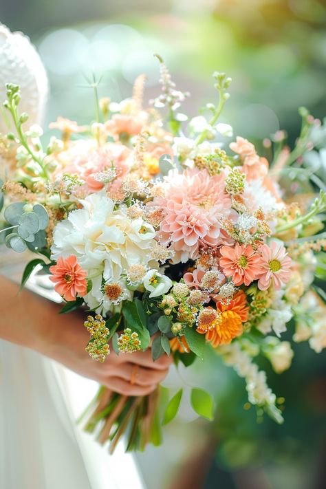 Summer Wedding Bouquets Bride, Bouquet Wedding Spring, Wildflower Bouquet Wedding, End Of Summer Wedding, Wedding Bouquets Summer, Flowers For Summer, Summer Wedding Florals, Summer Wedding Theme, Wildflower Theme