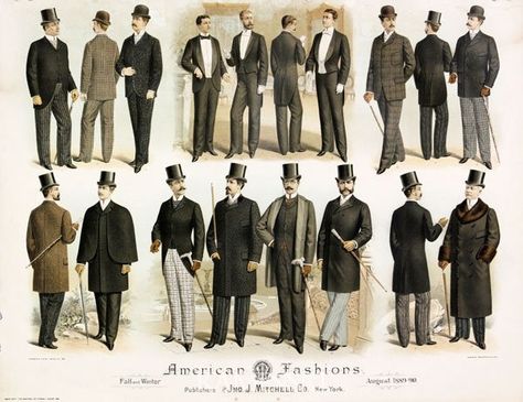 edwardian america | American men's fashion 1889-1890 | The 2014 Victorian and Edwardian S ... 1890s Mens Fashion, Victorian Mens Fashion, Victorian Mens Clothing, Gentleman Mode, 19th Century Men, Victorian Men, 1870s Fashion, Victorian Man, 1880s Fashion