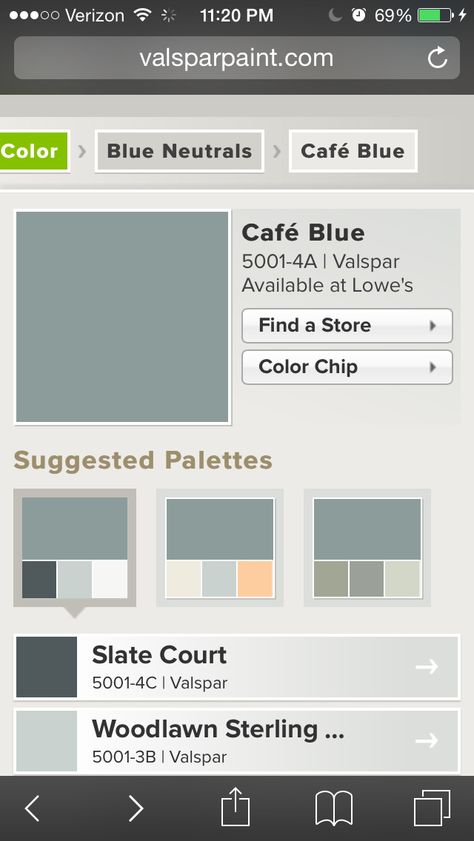 And the winner is... Cafe Blue by Valspar Cafe Blue Valspar, Valspar Bedroom, Orange Mousse, Blue Cafe, Valspar Paint, Young House Love, Blue Cottage, Color Chip, Coastal Blue