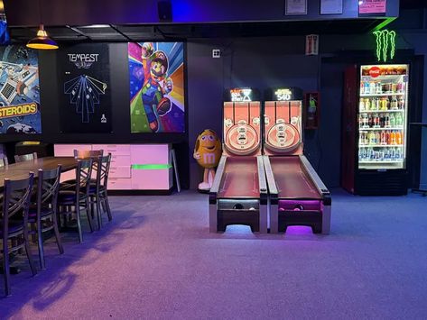 The Insanely Fun Arcade Bar In Michigan Where You Can Play Unlimited Video And Pinball Games Arcade Room In House, Arcade Bar, Arcade Room, Pinball Game, Family Beach Trip, Retro Arcade, Charm School, Coconut Rice, Travel Memories