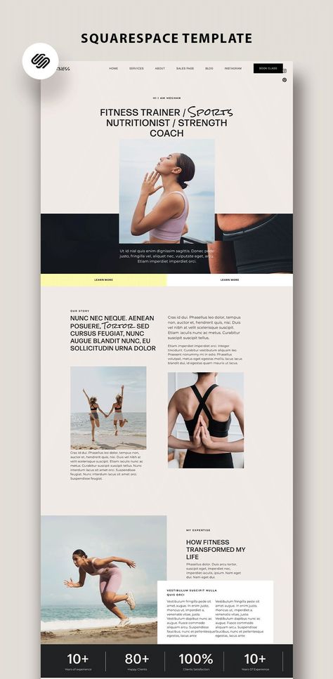 From simple to creative website design Nutrition Website Design, Pilates Business, Makeup Artist Website, Personal Trainer Website, Nutrition Website, Unique Web Design, Squarespace Template, Modern Website Design, Business Website Design