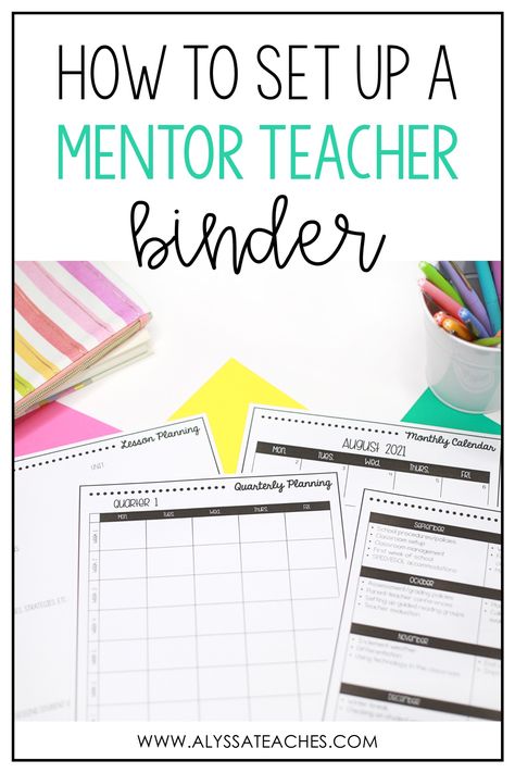 Student Teacher Binder, Teacher Binder Organization, Teacher Observation, Mentor Mentee, Mentor Teacher, Teacher Leadership, Teacher Mentor, Teaching Binder, Teacher Evaluation